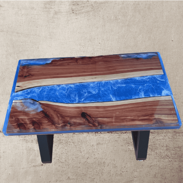 Table rivière d'appoint ou à café fabriquée à la main