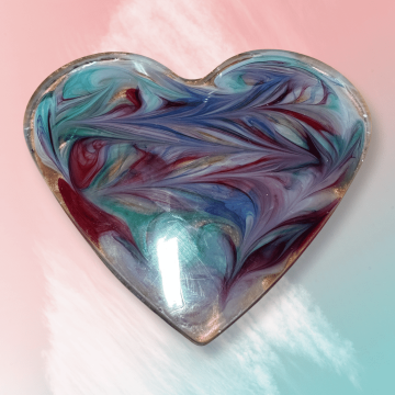 Plateau à bijoux artisanal - Coeur